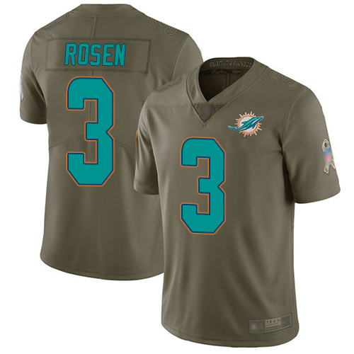 Nike Miami Dolphins #3 Josh Rosen Olive Youth Stitched NFL Limited 2017 Salute to Service Jersey->youth nfl jersey->Youth Jersey